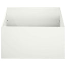 vidaXL Kerti cserép 2 db Fehér 40 x 40 x 30 cm Hidegen hengerelt acél