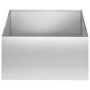 vidaXL Kerti cserép 2 db Ezüst 40 x 40 x 30 cm Rozsdamentes Acél