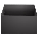vidaXL Kerti cserép 2 db Fekete 60 x 60 x 30 cm Hidegen hengerelt acél