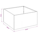 vidaXL Kerti cserép 2 db Olajzöld 60 x 60 x 30 cm