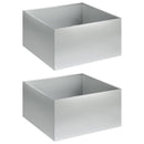 vidaXL Kerti cserép 2 db Ezüst 60 x 60 x 30 cm Horganyzott Acél