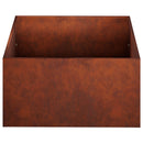 vidaXL Kerti cserép Rozsdás 60 x 60 x 30 cm Időjárásálló Acél