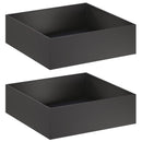 vidaXL Kerti cserép 2 db Fekete 100 x 100 x 30 cm