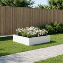 vidaXL Kerti cserép Fehér 100 x 100 x 30 cm Hidegen hengerelt acél