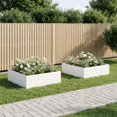 vidaXL Kerti cserép 2 db Fehér 100 x 100 x 30 cm
