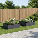 vidaXL Kerti cserép 2 db Antracitszürke 100 x 100 x 30 cm