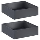 vidaXL Kerti cserép 2 db Antracitszürke 100 x 100 x 30 cm