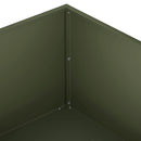 vidaXL Kerti cserép Olajzöld 100 x 100 x 30 cm Hidegen hengerelt acél