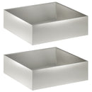 vidaXL Kerti cserép 2 db Ezüst 100 x 100 x 30 cm Rozsdamentes Acél