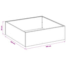 vidaXL Kerti cserép 2 db Ezüst 100 x 100 x 30 cm Rozsdamentes Acél