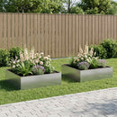 vidaXL Kerti cserép 2 db Ezüst 100 x 100 x 30 cm Horganyzott Acél