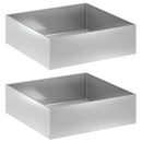 vidaXL Kerti cserép 2 db Ezüst 100 x 100 x 30 cm Horganyzott Acél