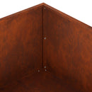 vidaXL Kerti cserép 2 db Rozsdás 100 x 100 x 30 cm Időjárásálló Acél