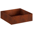 vidaXL Kerti cserép 2 db Rozsdás 100 x 100 x 30 cm Időjárásálló Acél
