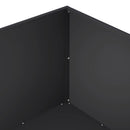 vidaXL Kerti cserép 2 db Fekete 60 x 60 x 40 cm Hidegen hengerelt acél