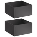 vidaXL Kerti cserép 2 db Fekete 60 x 60 x 40 cm Hidegen hengerelt acél