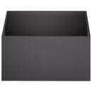 vidaXL Kerti cserép 2 db Fekete 60 x 60 x 40 cm Hidegen hengerelt acél