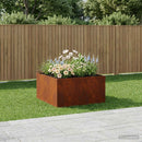 vidaXL Kerti cserép Rozsdás 60 x 60 x 40 cm Időjárásálló Acél