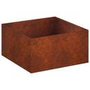 vidaXL Kerti cserép Rozsdás 60 x 60 x 40 cm Időjárásálló Acél