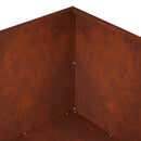 vidaXL Kerti cserép 2 db Rozsdás 60 x 60 x 40 cm Időjárásálló Acél