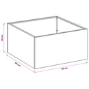 vidaXL Kerti cserép 2 db Olajzöld 80 x 80 x 40 cm