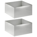 vidaXL Kerti cserép 2 db Ezüst 80 x 80 x 40 cm Rozsdamentes Acél