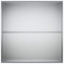 vidaXL Kerti cserép Ezüst 80 x 80 x 40 cm Horganyzott Acél