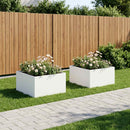 vidaXL Kerti cserép 2 db Fehér 100 x 100 x 40 cm