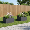 vidaXL Kerti cserép 2 db Antracitszürke 100 x 100 x 40 cm