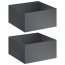 vidaXL Kerti cserép 2 db Antracitszürke 100 x 100 x 40 cm