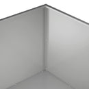 vidaXL Kerti cserép Ezüst 100 x 100 x 40 cm Horganyzott Acél