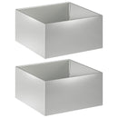 vidaXL Kerti cserép 2 db Ezüst 100 x 100 x 40 cm Horganyzott Acél
