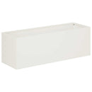vidaXL Kerti cserép Fehér 40 x 20 x 20 cm Hidegen hengerelt acél