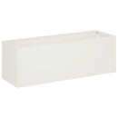 vidaXL Kerti cserép 2 db Fehér 40 x 20 x 20 cm Hidegen hengerelt acél