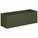 vidaXL Kerti cserép Olajzöld 40 x 20 x 20 cm Hidegen hengerelt acél