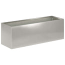 vidaXL Kerti cserép 2 db Ezüst 40 x 20 x 20 cm Rozsdamentes Acél