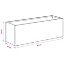 vidaXL Kerti cserép Ezüst 40 x 20 x 20 cm Horganyzott Acél