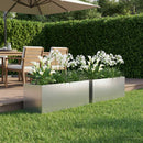 vidaXL Kerti cserép 2 db Ezüst 40 x 20 x 20 cm Horganyzott Acél