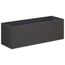 vidaXL Kerti cserép 2 db Fekete 60 x 20 x 20 cm Hidegen hengerelt acél