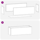 vidaXL Kerti cserép Fehér 60 x 20 x 20 cm Hidegen hengerelt acél