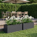 vidaXL Kerti cserép 2 db Antracitszürke 60 x 20 x 20 cm