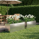 vidaXL Kerti cserép 2 db Ezüst 60 x 20 x 20 cm Rozsdamentes Acél