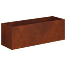 vidaXL Kerti cserép Rozsdás 60 x 20 x 20 cm Időjárásálló Acél