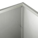 vidaXL Kerti cserép Ezüst 80 x 20 x 20 cm Rozsdamentes Acél