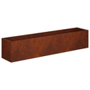 vidaXL Kerti cserép 2 db Rozsdás 80 x 20 x 20 cm Időjárásálló Acél