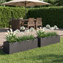 vidaXL Kerti cserép 2 db Fekete 100 x 20 x 20 cm