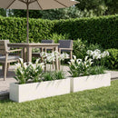 vidaXL Kerti cserép 2 db Fehér 100 x 20 x 20 cm Hidegen hengerelt acél