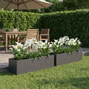 vidaXL Kerti cserép 2 db Antracitszürke 100 x 20 x 20 cm