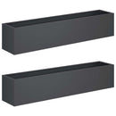 vidaXL Kerti cserép 2 db Antracitszürke 100 x 20 x 20 cm