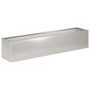 vidaXL Kerti cserép Ezüst 100 x 20 x 20 cm Rozsdamentes Acél